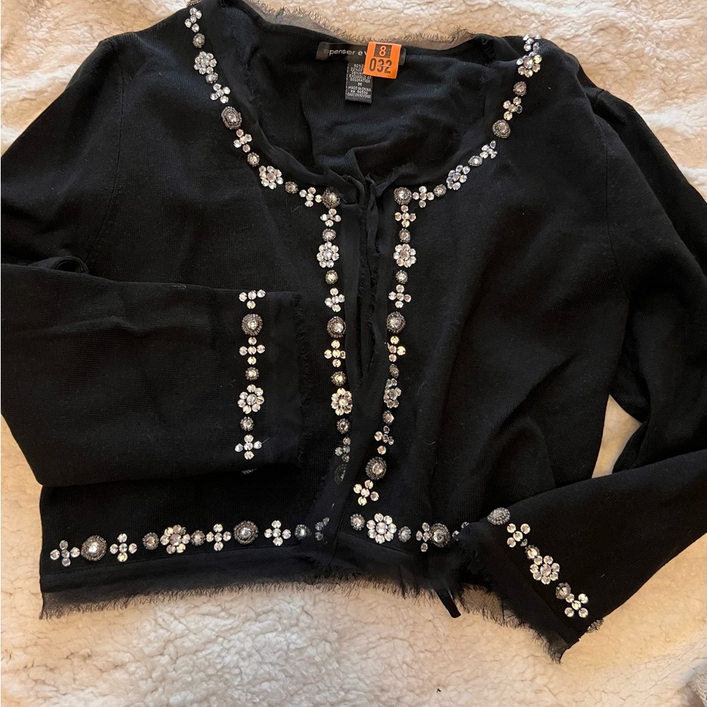 Very pretty Spencer Evening short length sweater.  Size M.
 So pretty